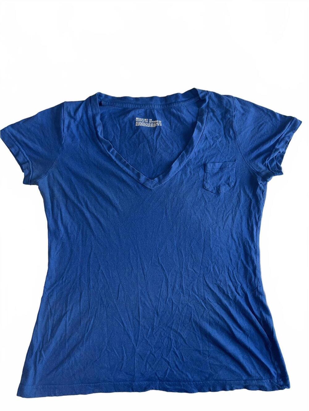 Mossimo Supply Co. Boyfriend Tee Blue V-Neck T-Shirt Size M